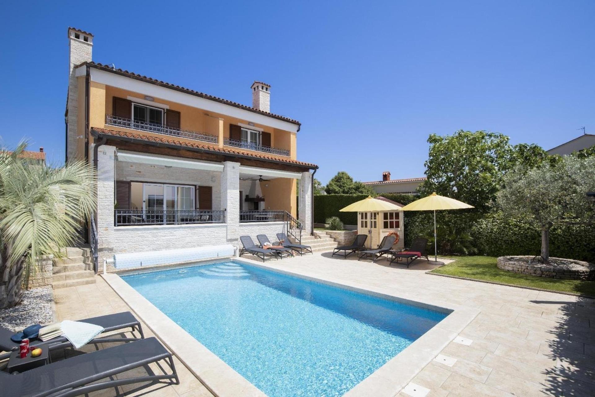 Ferienhaus In Pomer Mit Privatem Beheizten Pool Und Meerblick Dış mekan fotoğraf