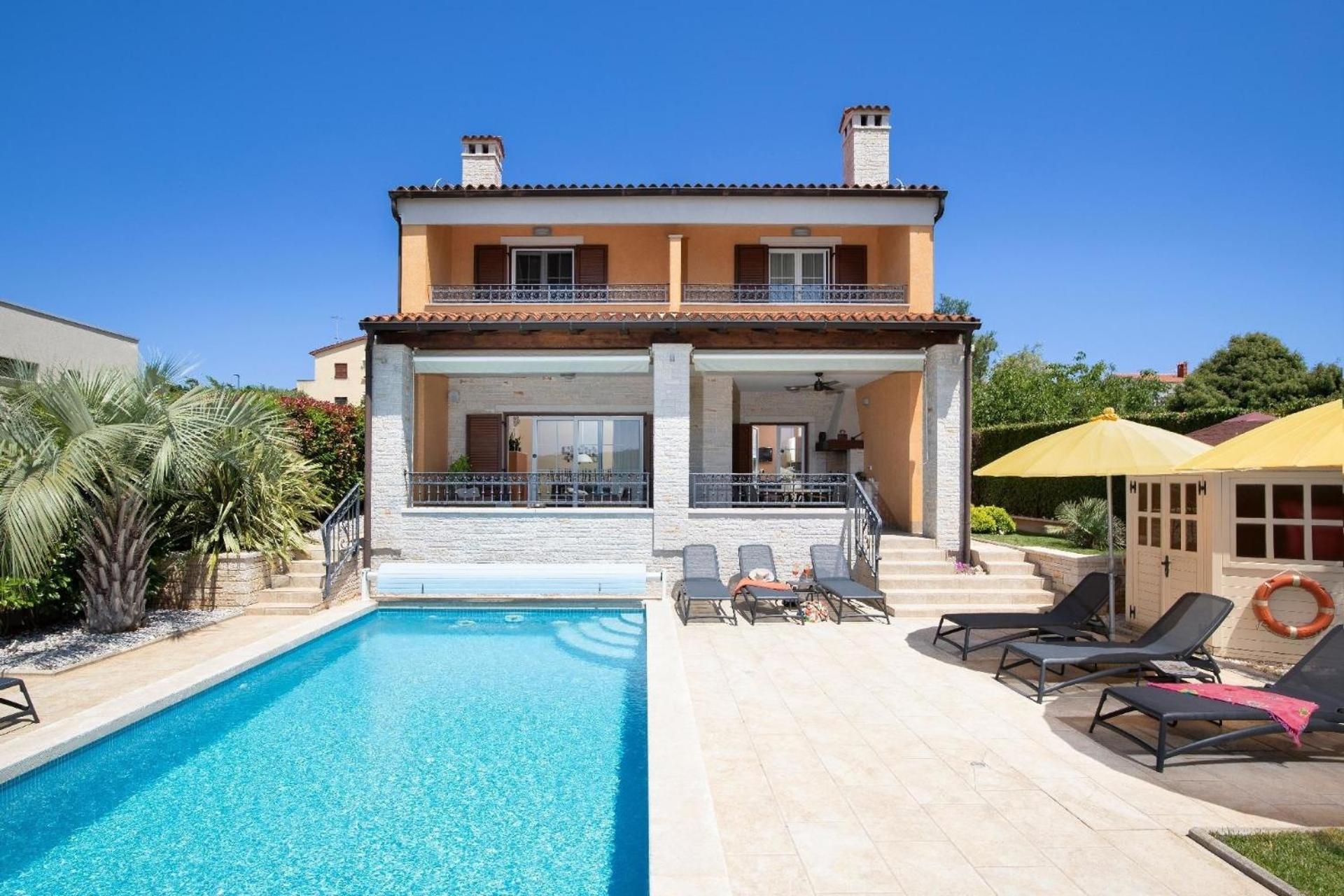 Ferienhaus In Pomer Mit Privatem Beheizten Pool Und Meerblick Dış mekan fotoğraf